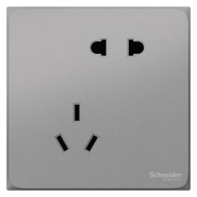 17日20点：Schneider Electric 施耐德电气 皓呈系列 斜五孔插座 薄雾灰 10只装*2件（前100名买2送1）