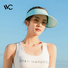 VVC 遮阳帽夏季男女户外骑行百搭太阳帽女神帽防紫外线防晒帽空顶帽子 VVC女神帽（美芝版）	天境蓝 可调节