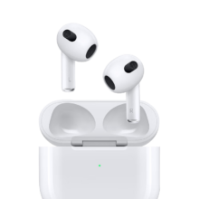 PLUS会员：Apple 苹果  AirPods (第三代)  配闪电充电盒 无线蓝牙耳机