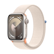 Apple/苹果 Watch Series 9 智能手表GPS款41毫米星光色铝金属表壳 星光色回环式运动表带 MR8V3CH/A