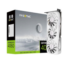 PLUS会员：ZOTAC 索泰 GeForce RTX 4060 OC 显卡 8GB 月白