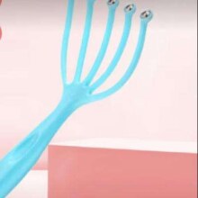 九爪头部按摩器五爪头皮按摩梳灵魂提取抓手动通经络神器太阳穴 五爪按摩器 1只蓝