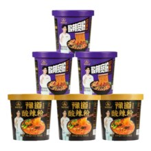 PLUS会员:豫道食品 黑金酸辣粉*3+宽粉*3