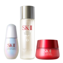 百亿补贴、PLUS会员：SK-II 神仙水75ml+大红瓶面霜50g+小灯泡精华30ml 护肤品套装