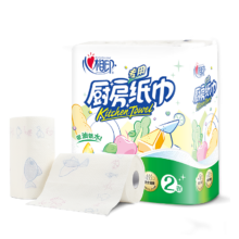 PLUS会员：心相印厨房纸吸油纸卷纸吸水纸油炸加厚实惠装纸巾厨用纸 4卷2提