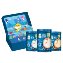 嘉宝（GERBER） Babyshark音乐米粉礼盒 嘉宝高铁米粉原味+钙铁锌+胡萝卜250g*3