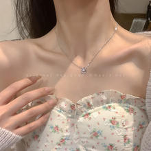 柔润 致圆环锆石项链女夏超仙设计感简约气质网红配饰锁骨链小众颈链