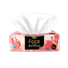 洁柔抽纸 艺术油画Face加厚4层80抽*8包 好运锦鲤主题面巾纸 大规格