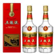 京东百亿补贴：五粮液 普五 第五代 晶质长城 52度 浓香型白酒 750ml*2瓶 礼盒装
