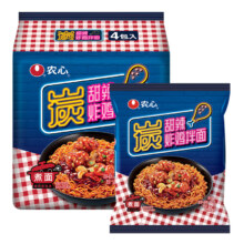 plus会员：农心 炭-甜辣炸鸡拌面袋面 136g*4 *8件