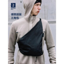 plus:迪卡侬（DECATHLON）运动胸包男大容量手机腰包女健身跑步多功能休闲斜挎包WSSA 经典黑 均码