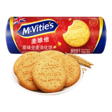 McVitie's麦维他原味全麦消化饼400克休闲零食 进口零食粗粮饼干 下午茶