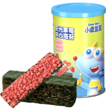 小鹿蓝蓝_黑芝麻海苔夹心脆 儿童零食宝宝海苔酥脆口感罐装即食 40g