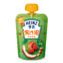 亨氏 (Heinz) 苹果草莓水果泥120g（婴儿辅食 果泥 初期-36个月适用）