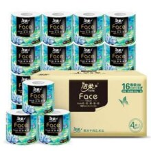 洁柔 黑Face 油画系列 加厚4层有芯卷纸200g*20卷*2件