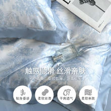 Miiow 猫人 夏季冰丝床品四件套高级感真丝床单被套罩夏天单双人床上用品