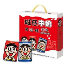 plus会员：旺旺 旺仔牛奶  6罐原味+6罐原味O泡 245ml*12罐*3件
