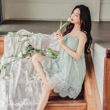 HAILIN 春夏薄性感蕾丝睡裙家居服