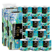 plus会员：洁柔卷纸油画Face加厚4层200g20卷有芯卷*2件+凑单