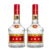 再降价、PLUS会员、京东百亿补贴：WULIANGYE 五粮液 普五 500ml*2瓶第七代 浓香型白酒 52度 双瓶装 送礼袋 海外版