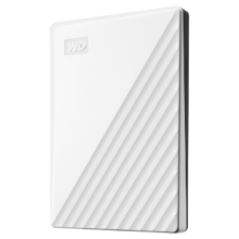 PLUS会员：WD 西部数据 2TB 移动硬盘 USB3.0 My Passport随行版2.5英寸 白 机械硬盘 手机电脑外置外接 加密兼容Mac