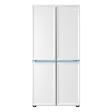 海尔（Haier）全自动制冰冰箱462升零距离自由嵌入式超薄四门双开门十字对开门一级能效双变频白巧太白系列 462L【全自动制冰机】+零嵌入式+EPP超净系统
