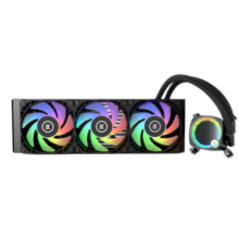 毅凯火力 (ekwb) EK AIO 360 Lux D-RGB 黑色一体式CPU水冷散热器 360MM水排 ARGB彩屏灯效 漏液保障