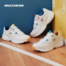 斯凯奇（Skechers）情侣鞋透气运动鞋夏季男鞋轻便休闲小白鞋老爹鞋女88888105 999090-BLYL 蓝色/黄色 39.5