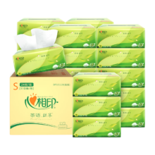 PLUS会员：心相印 抽纸巾 茶语丝享系列面巾纸3层 110抽 s码(共24包)*3件
