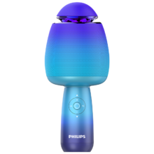 PLUS会员：飞利浦（PHILIPS）无线麦克风话筒音响一体蓝牙K歌宝家庭KTV全民露营K歌儿童娱乐电容麦DLM9318C紫色
