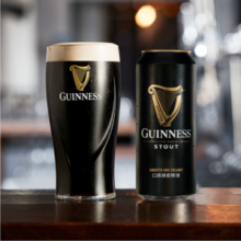 爱尔兰酿造 GUINNESS 健力士 Stout司陶特 醇黑啤酒 440mL*24听 赠八角杯