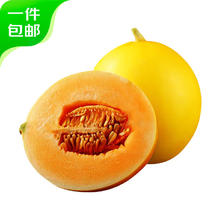 Mr.Seafood 京鲜生 民勤蜜瓜 净重8.5斤 3枚装 沙漠金红宝甜瓜 源头直发