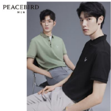PLUS会员：PEACEBIRD 太平鸟 男装 2024夏季新款短袖POLO衫
