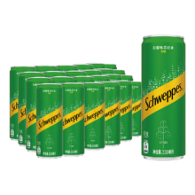 京东PLUS、需首购：可口可乐（Coca-Cola）怡泉 Schweppes 无糖零卡 柠檬味 苏打水 330ml*24罐
