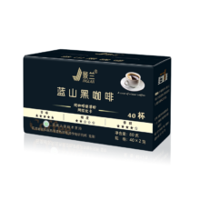 景兰蓝山黑咖啡 0脂肪0蔗糖 减燃速溶咖啡粉健身云南小粒2g*120杯*4