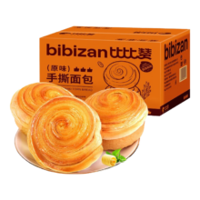再降价、plus会员：比比赞（BIBIZAN）手撕面包1002g/箱 *4件