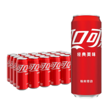 京东百亿补贴（plus会员:可口可乐（Coca-Cola）碳酸汽水摩登罐饮料330ml*24罐新老包装随机发货