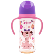 贝亲（Pigeon）双把手PPSU奶瓶 第3代 330ml-淑女豹  L号 6个月以上 AA222
