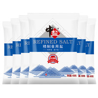 中盐 不加碘精制食用盐400g*6袋装 无碘甲状腺食用井盐