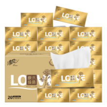 PLUS会员：清风抽纸 金装love3层 120抽*20包S码 *4件