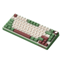 百亿补贴：RK ROYAL KLUDGERK R75客制化机械键盘 全键热插拔 有线三模 板簧gasket结构 PCB单键开槽 绿砂(烟雨轴)热插拔(三模) RGB164元包邮