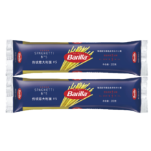 PLUS会员：百味来 Barilla 希腊进口#5传统直条意大利面 250g*2袋