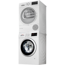 预售、PLUS会员：BOSCH 博世 净速系列 WAP282602W+WQA254D00W 热泵式洗烘套装 白色