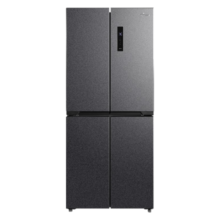 美的（Midea）61厘米薄407升一级智能双变频十字双开门对开四开门家用电冰箱大容量超薄可嵌入 京东小家智能生态 BCD-407WSPZM(E)月夜灰冰箱