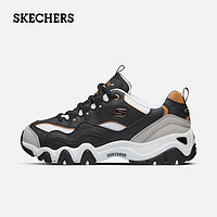 SKECHERS 斯凯奇 休闲运动老爹鞋减震休闲鞋女子网面轻便运动鞋 BKGD黑色/金 36