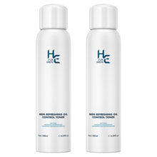 赫恩（H&E）男士清爽控油爽肤水喷雾180ml*2瓶润肤收敛毛孔 补水保湿柔肤水男