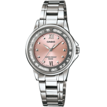卡西欧（CASIO）手表女粉色表盘简约石英表学生考试日韩表送女友礼物LTP-1391D-4A