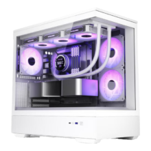 plus会员：爱国者星璨 岚 海景房机箱 MATX/360水冷 白色