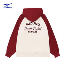 Mizuno 美津浓 CNY系列 24春节新年款 龙纹 刺绣男女连帽针织套头衫运动卫衣 03/怀旧白 2XL