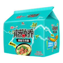 plus会员:统一 藤娇 藤椒牛肉面100g*5袋 五合一 方便面泡面 夜宵零食